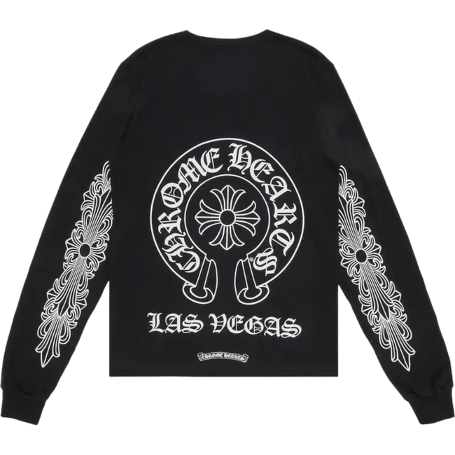 Chrome Hearts Las Vegas Floral Exclusive L/S T-shirt Black Hover Image