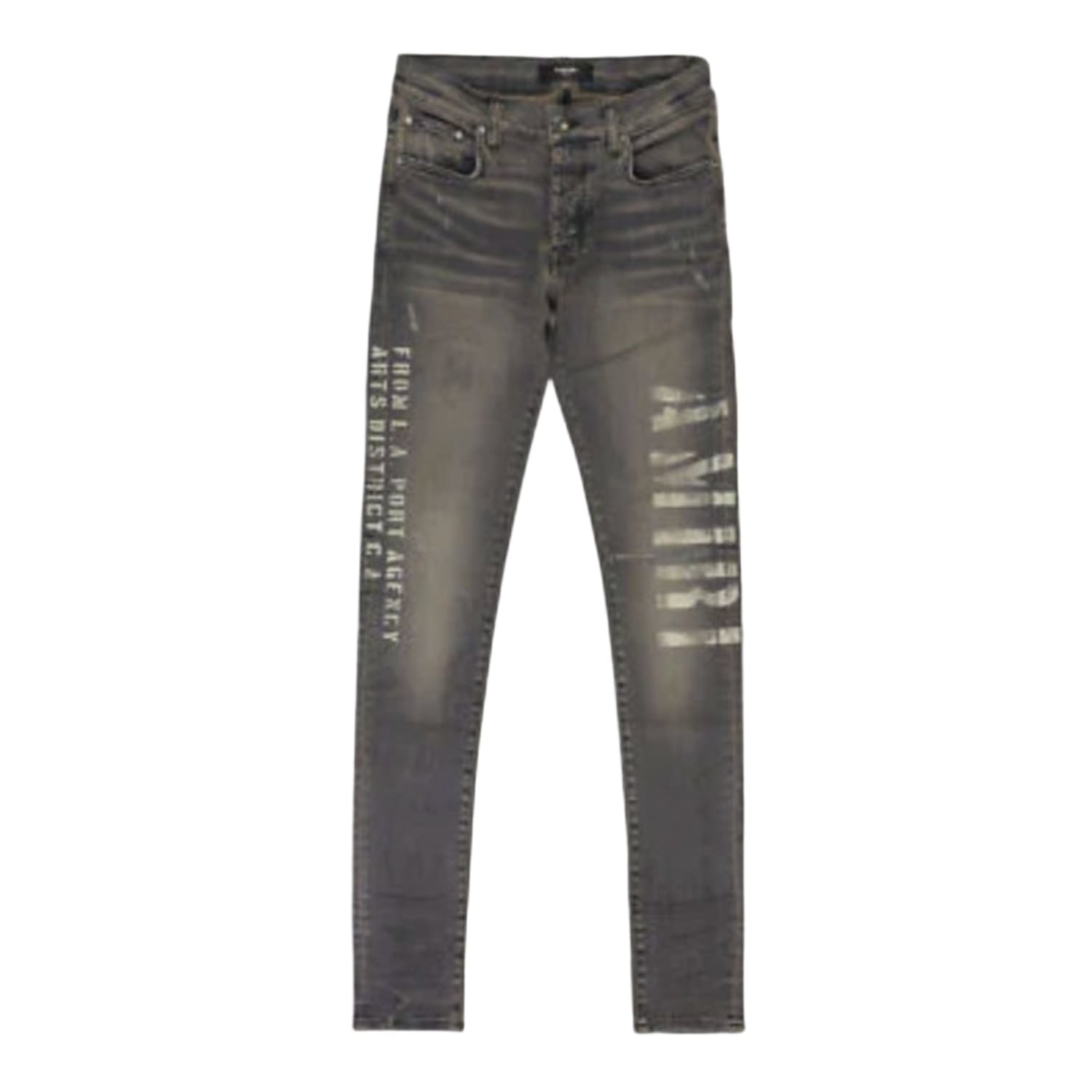 Amiri Military Stencil Jeans Grey