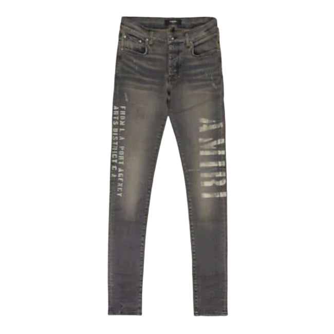 Amiri Military Stencil Jeans Grey Hover Image