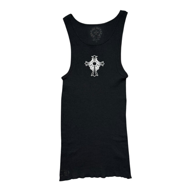 Chrome Hearts Hairy Cross Rib Tank Black Hover Image