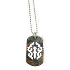 Chrome Hearts Silver Vine Dagger Cutout Dog Tag Pendant