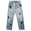 Chrome Hearts Levi’s 501 Cross Patch Jeans Light Wash