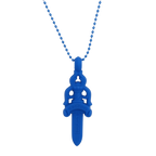 Chrome Hearts Silichrome Dagger Necklace Blue