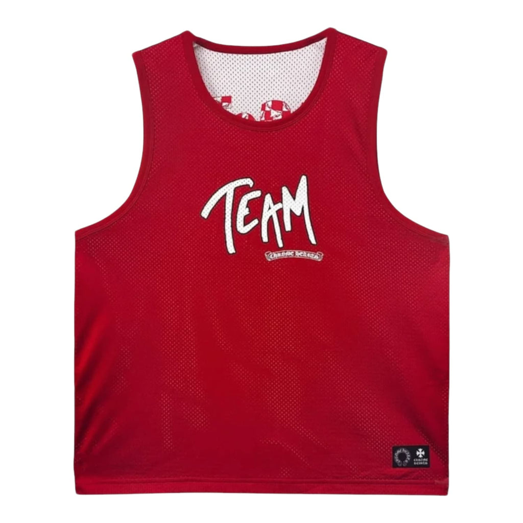 Chrome Hearts Matty Boy Sports Mesh Reversible Basketball Jersey Red
