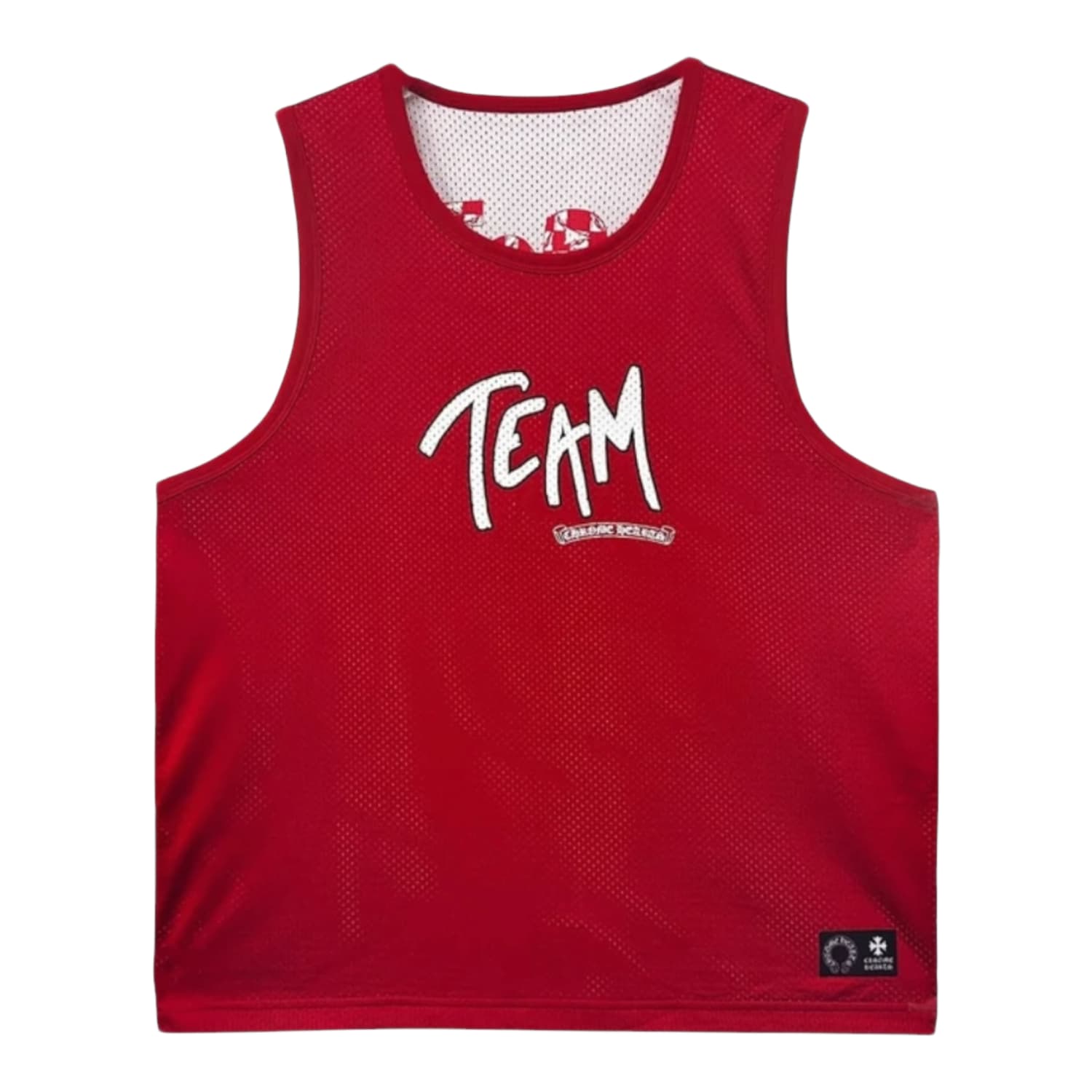Chrome Hearts Matty Boy Sports Mesh Reversible Basketball Jersey Red