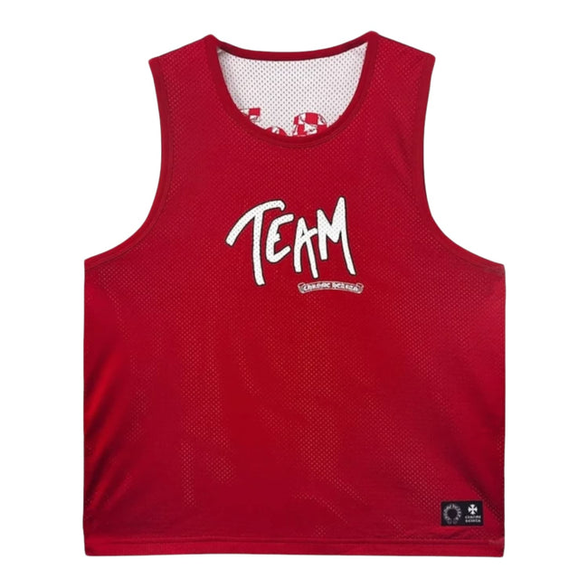 Chrome Hearts Matty Boy Sports Mesh Reversible Basketball Jersey Red Hover Image