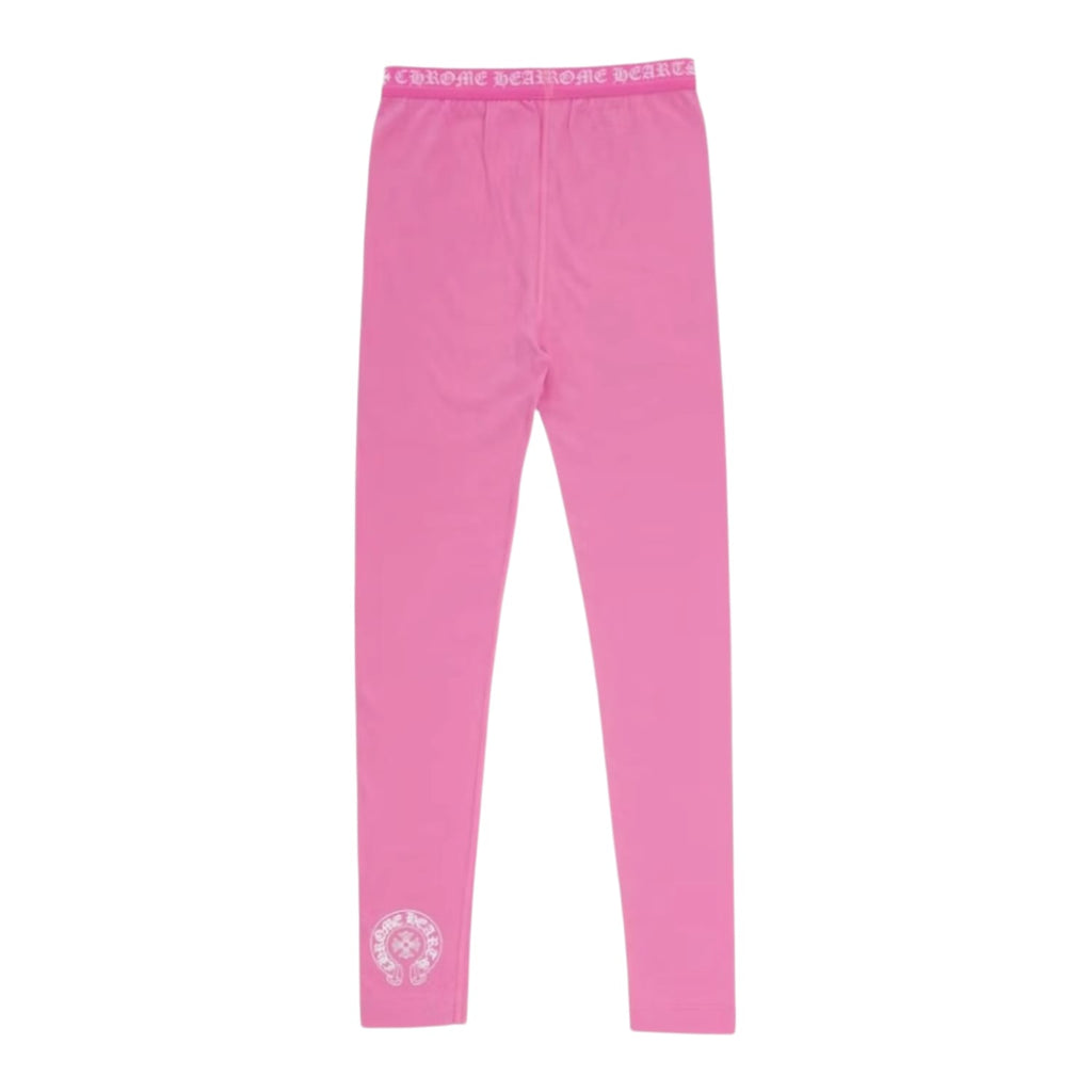 Chrome Hearts Logo Leggings Pink