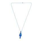 Chrome Hearts Silichrome Dagger Necklace Blue