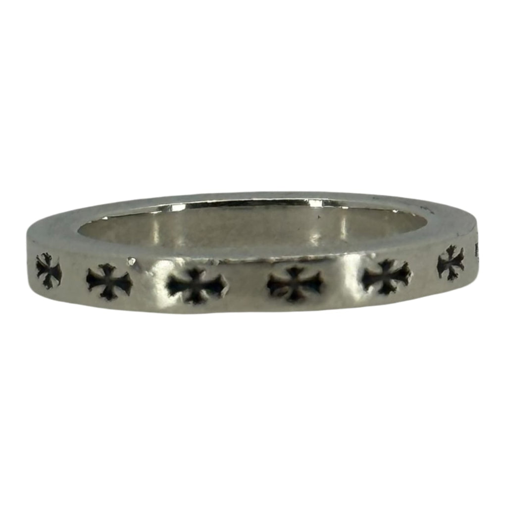 Chrome Hearts Silver CH Paris Fuck You 3MM Ring - US Size 8
