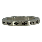 Chrome Hearts Silver CH Paris Fuck You 3MM Ring - US Size 8