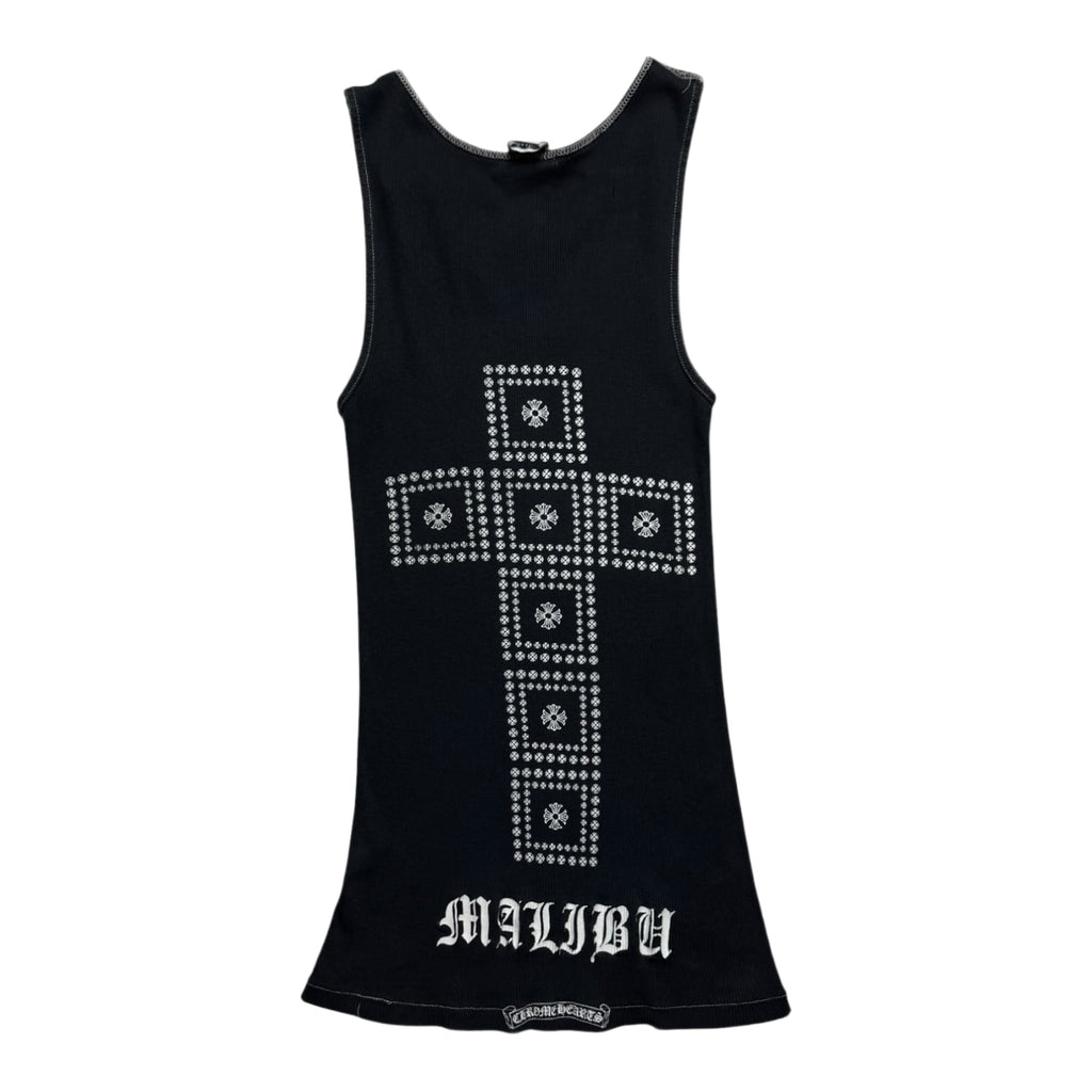 Chrome Hearts Vintage Malibu Exclusive Cross Tank Top Black