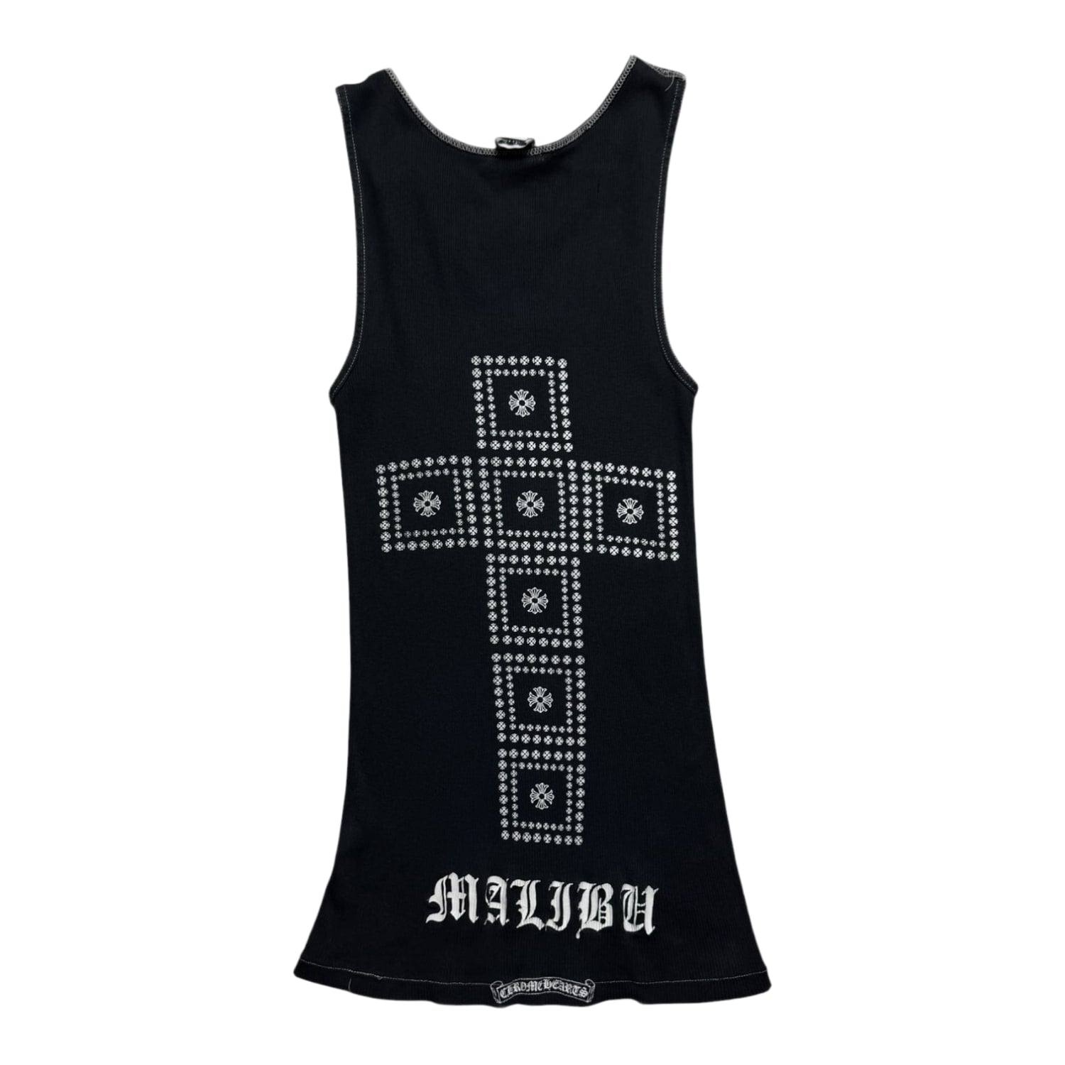 Chrome Hearts Vintage Malibu Exclusive Cross Tank Top Black