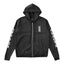 Chrome Hearts Vertical Logo Zip Up Hoodie Black/White