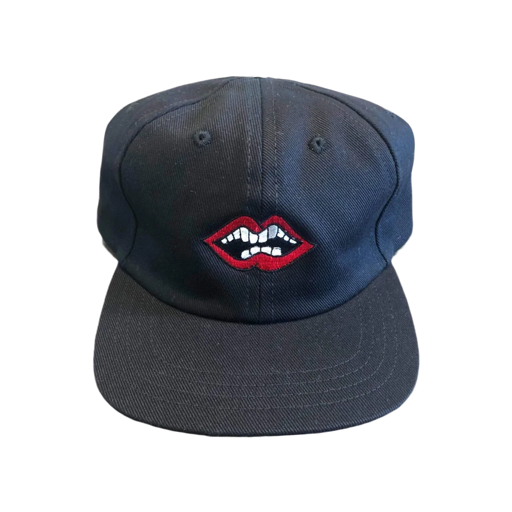 Chrome Hearts Matty Boy Chomper Leather Strapback Hat Black