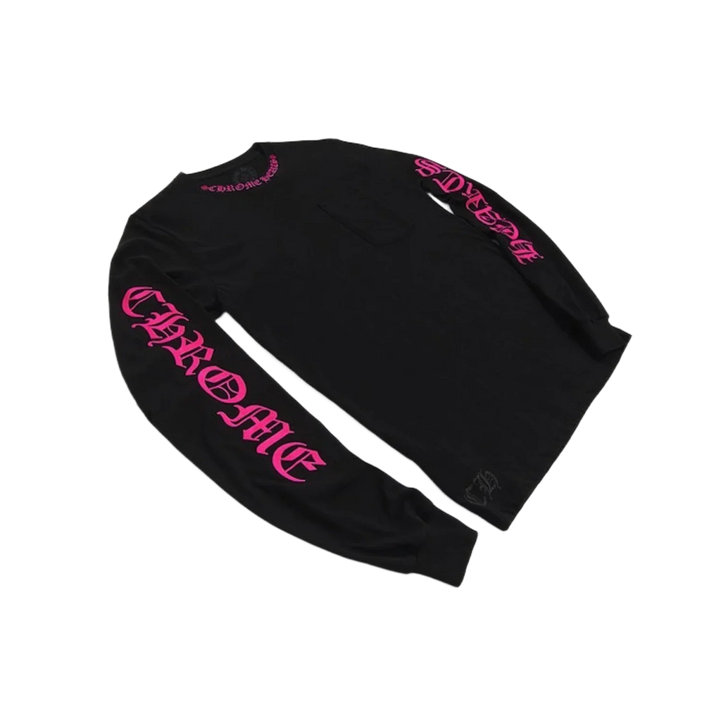 Chrome Hearts Long Sleeve Pocket Crew Hot Pink/Black