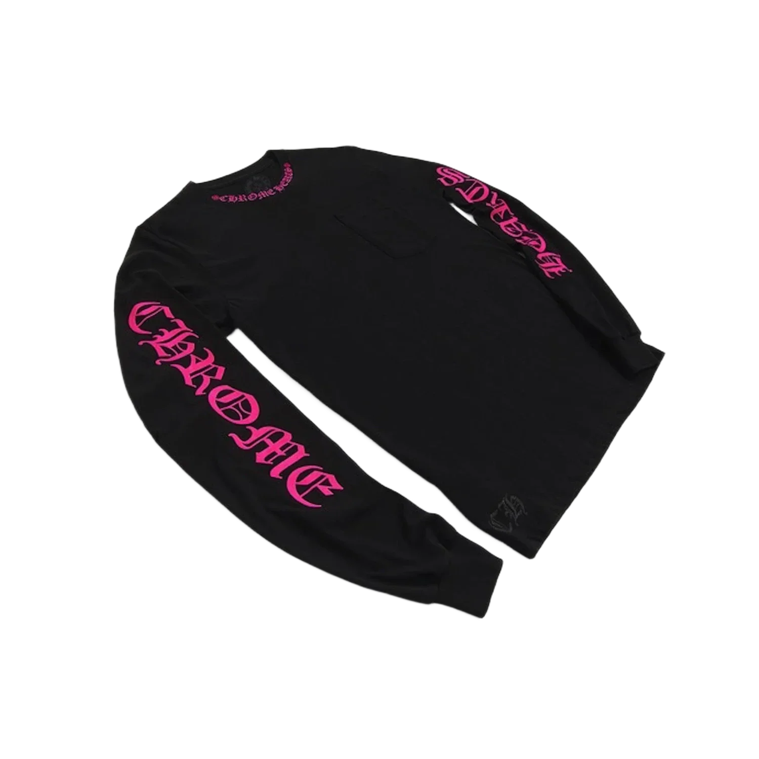 Chrome Hearts Long Sleeve Pocket Crew Hot Pink/Black