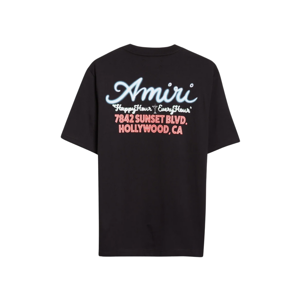 Amiri Neon Sunset Blvd T-Shirt Black