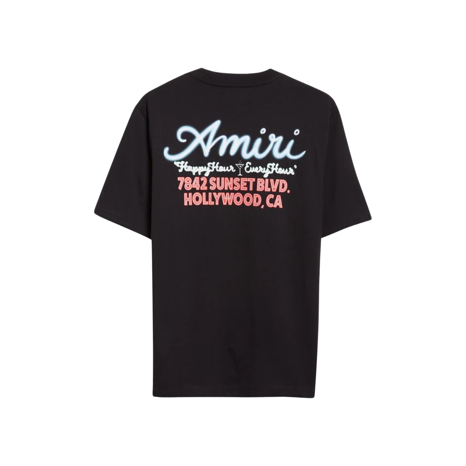 Amiri Neon Sunset Blvd T-Shirt Black