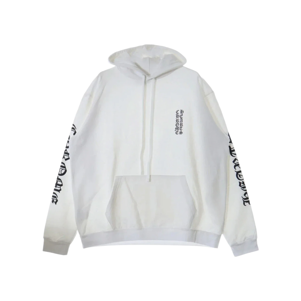 Chrome Hearts Vertical Logo Hoodie White