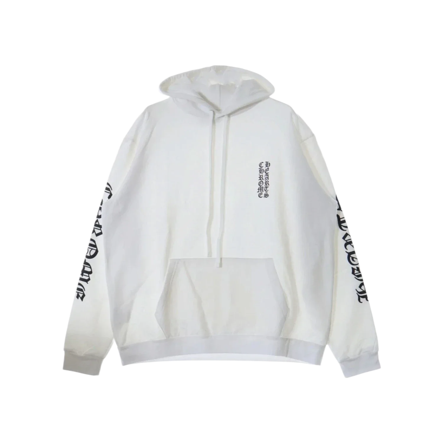 Chrome Hearts Vertical Logo Hoodie White