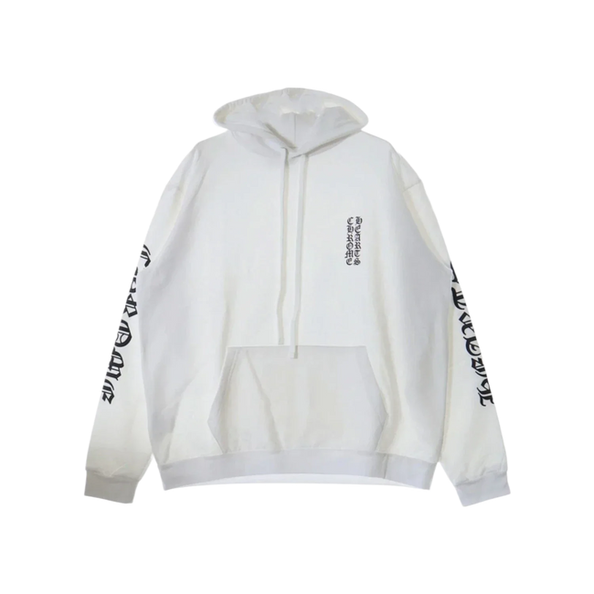 Chrome Hearts Vertical Logo Hoodie White Hover Image