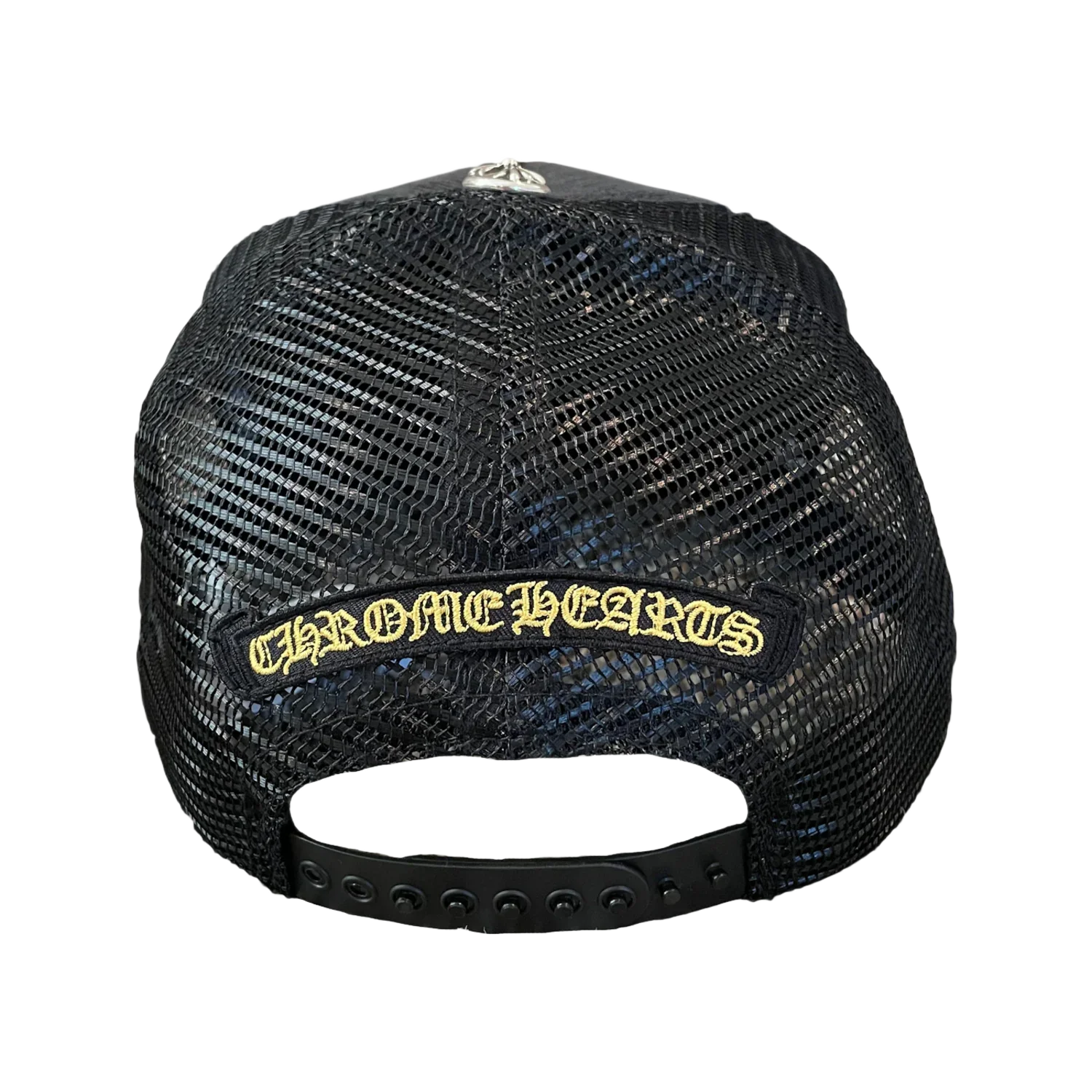 Chrome Hearts CH Hollywood Corduroy Trucker Hat Black/Gold