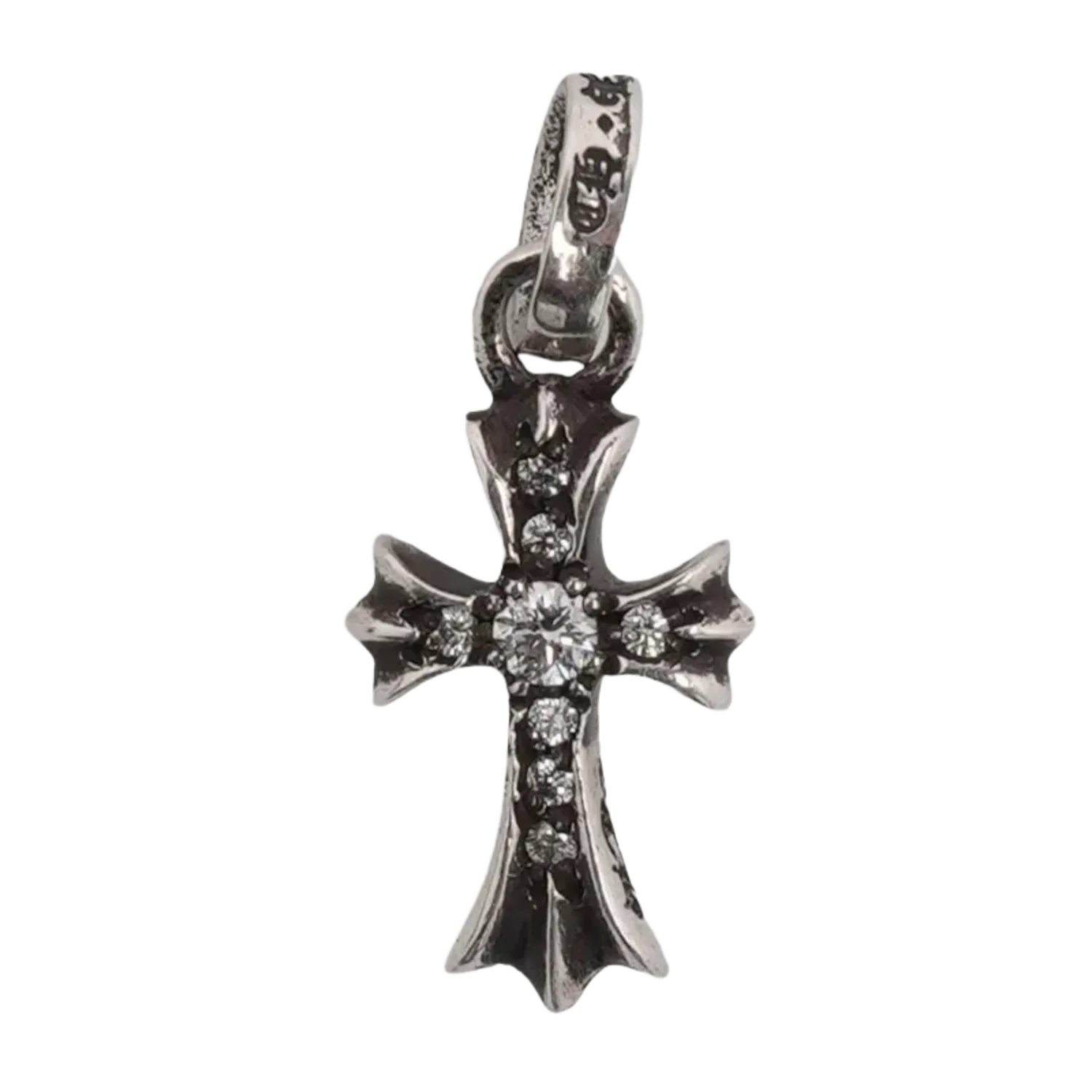 Chrome Hearts Silver Baby Fat Diamond Pendant