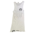 Chrome Hearts Vintage Horseshoe Floral Tank Top White