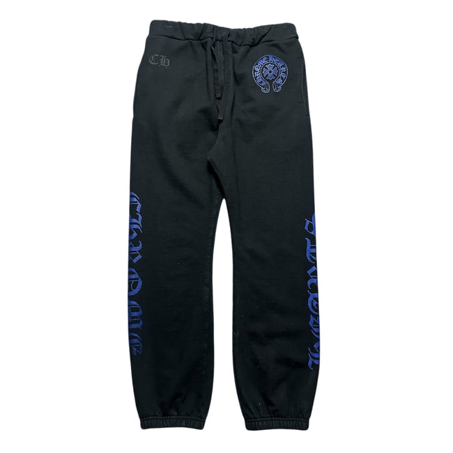 Chrome Hearts Horseshoe Logo Sweatpants Black/Blue Hover Image