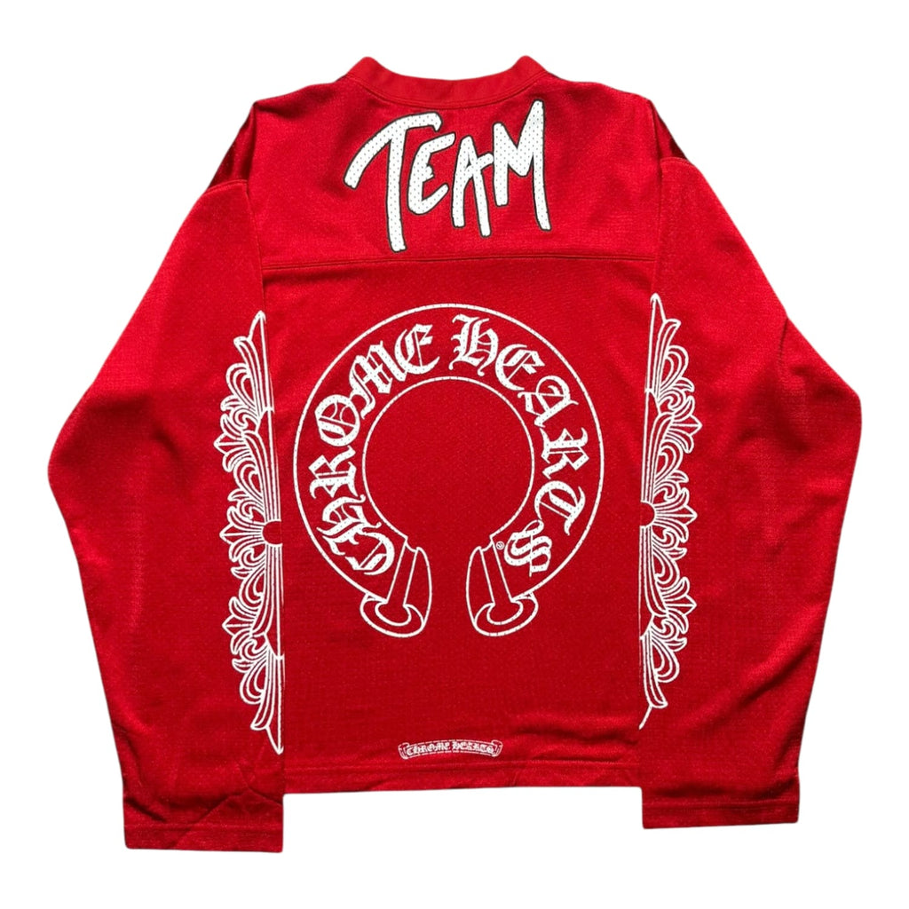 Chrome Hearts Matty Boy Form Mesh L/S Stadium Jersey Red