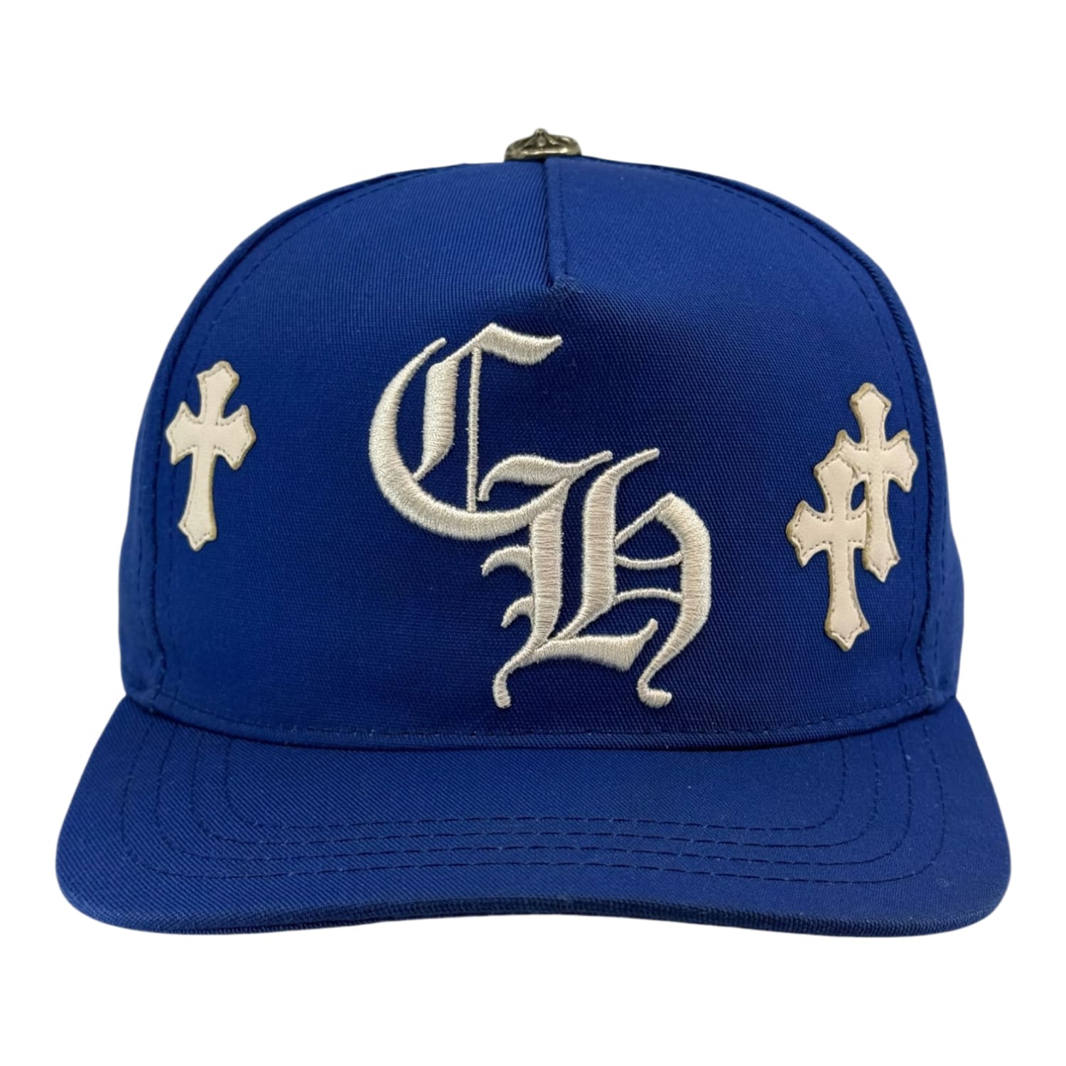 Chrome Hearts Cross Patch Baseball Hat Blue