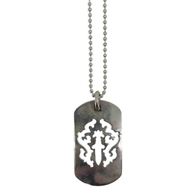 Chrome Hearts Silver Vine Dagger Cutout Dog Tag Pendant Hover Image