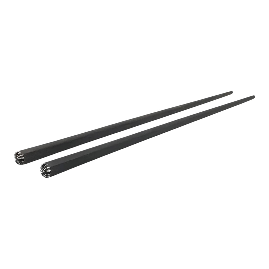 Chrome Hearts Silver CH Plus Ebony Chopsticks