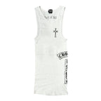Chrome Hearts Vintage Side T-Bar Cross Fuck You Tank Top White