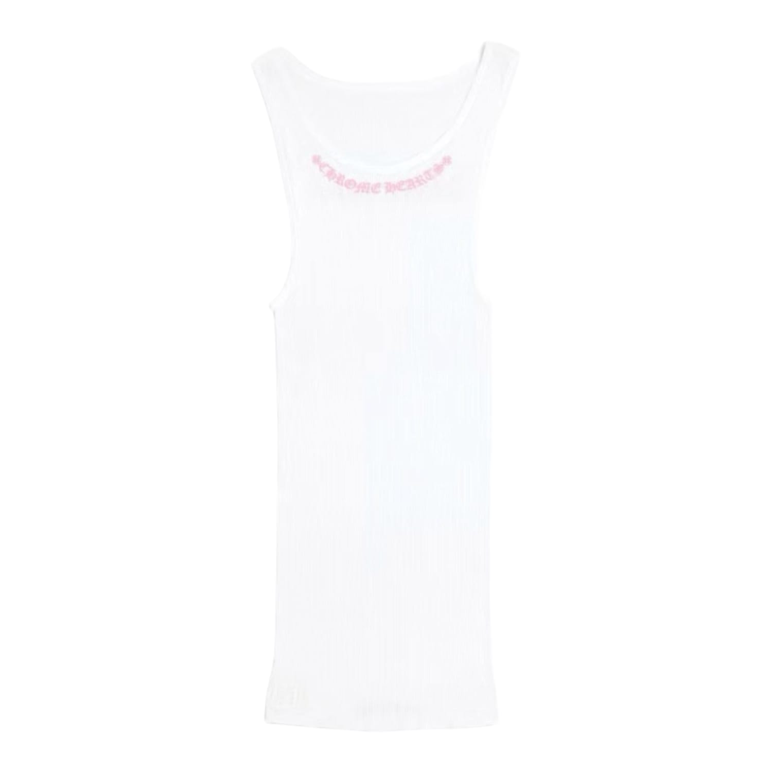 Chrome Hearts Love You Rib Tank White/Pink