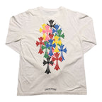 Chrome Hearts Multi Color Cross Cemetery L/S T-shirt White