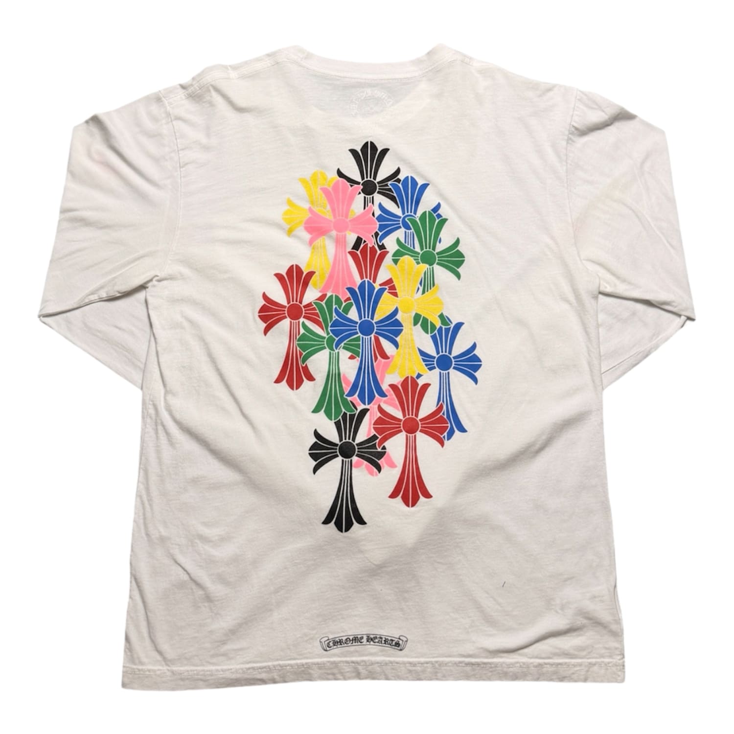 Chrome Hearts Multi Color Cross Cemetery L/S T-shirt White