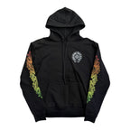 Chrome Hearts Floral Sleeve Gradient Made In Hollywood Hoodie Black/Gradient