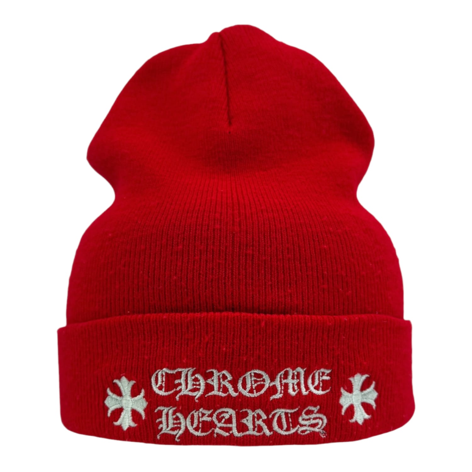 Chrome Hearts Logo Beanie Red