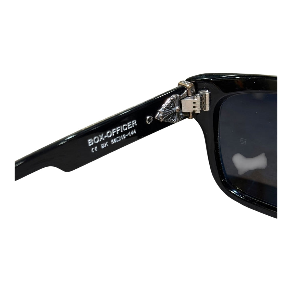 Chrome Hearts Box Officer Black/Silver Sunglasses