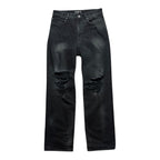 Balenciaga Distressed Mud Wash Black Jeans