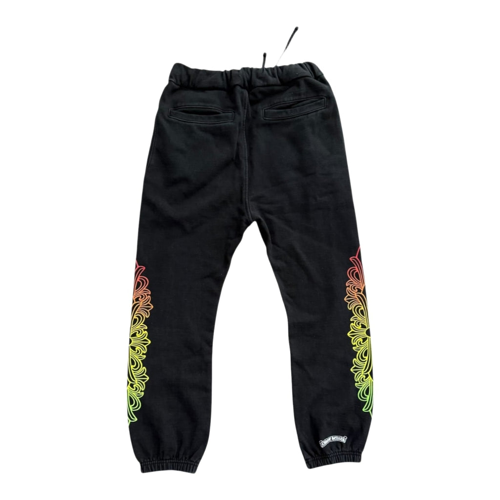 Chrome Hearts Gradient Floral Cross Sweatpants Black