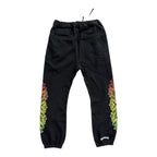 Chrome Hearts Gradient Floral Cross Sweatpants Black