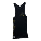 Chrome Hearts Vintage Triple Cross Plus Tank Top Black/Gold