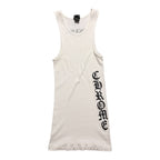 Chrome Hearts Vintage Ribbed Side Logo Fuck You Tank Top White