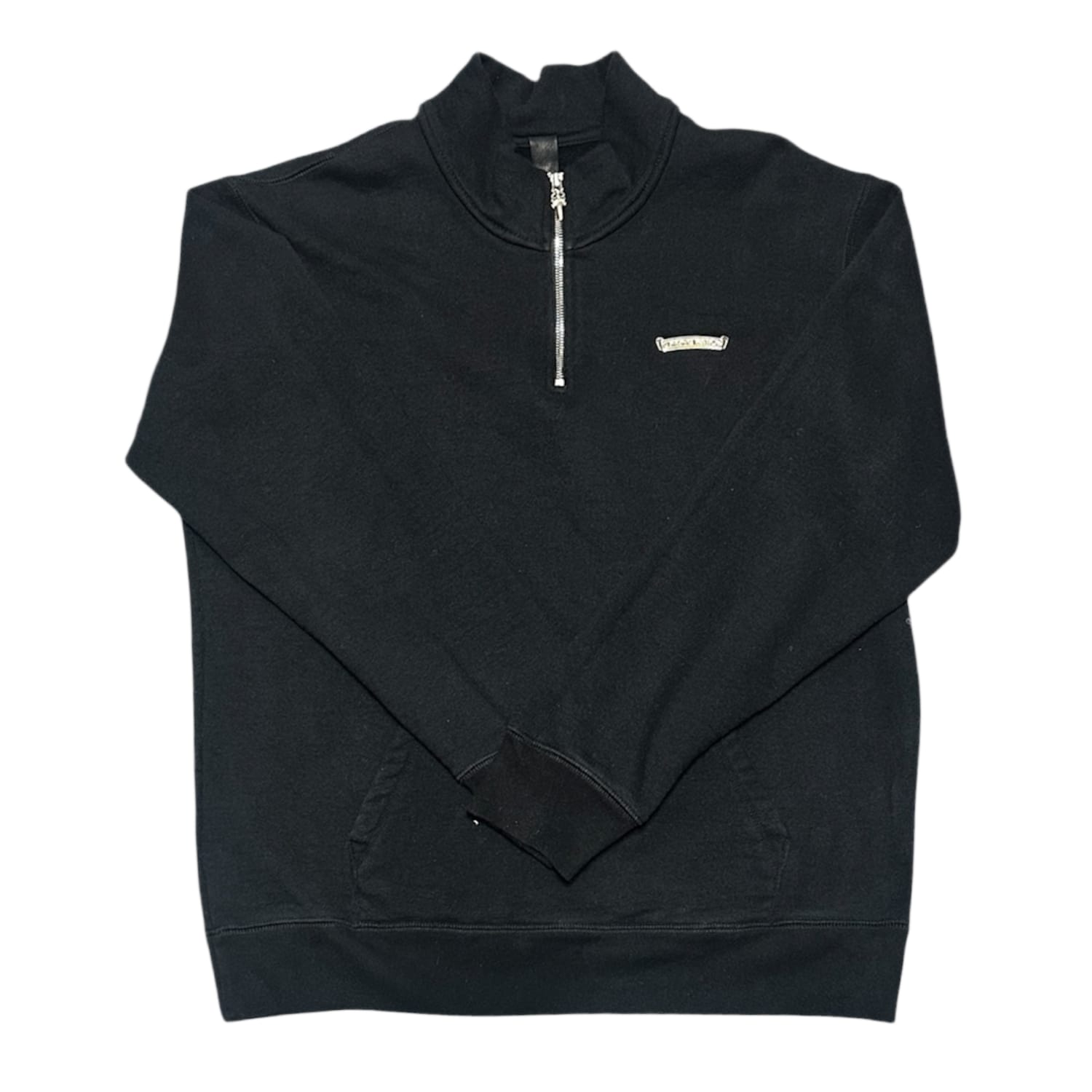 Chrome Hearts King Taco Embroidered Quarter Zip Black