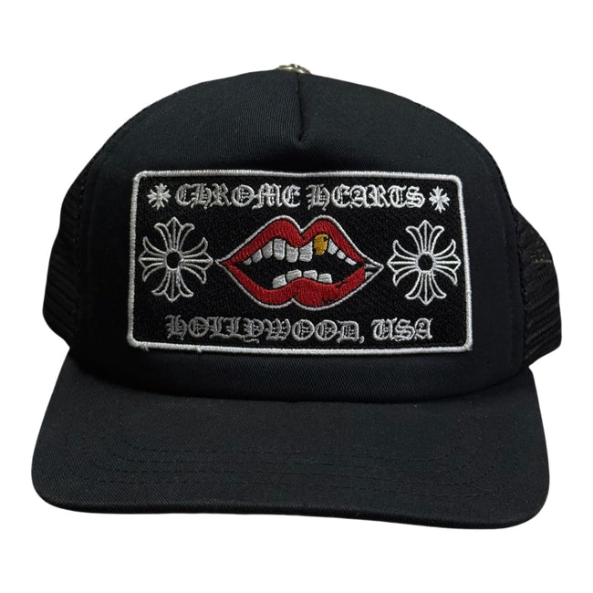Chrome Hearts Chomper Hollywood Trucker Hat Black/Black Hover Image