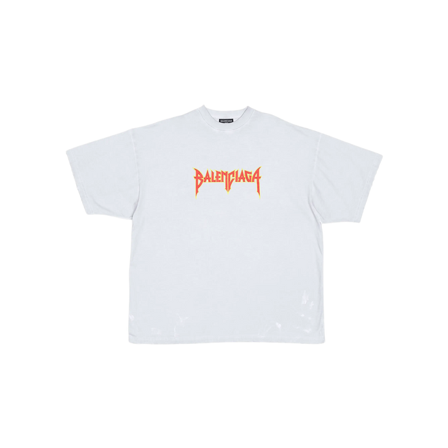 Balenciaga Metal T-Shirt Grey Hover Image