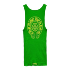 Chrome Hearts Horseshoe Rib Tank Top Green Yellow