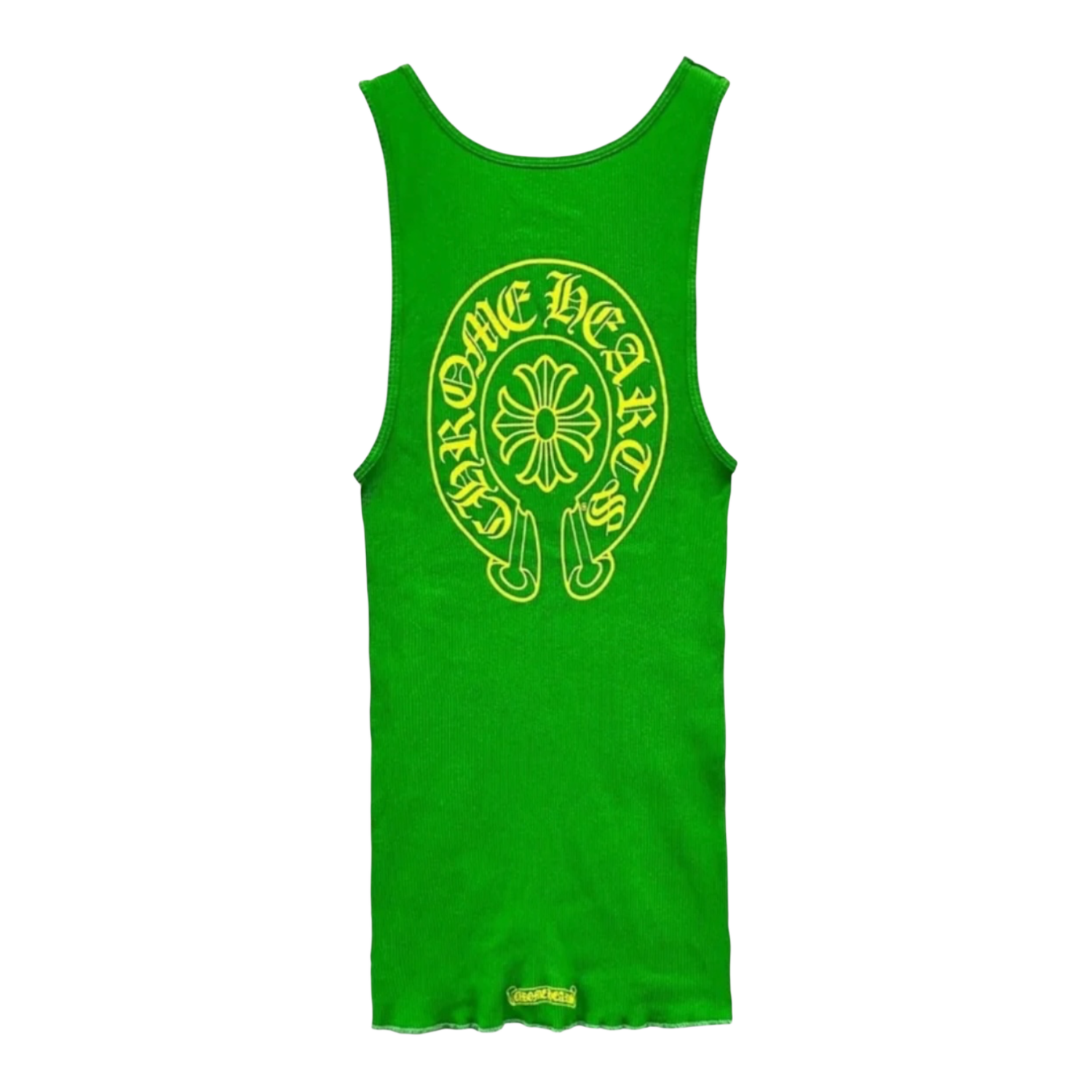 Chrome Hearts Horseshoe Rib Tank Top Green Yellow